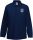 Long sleeve navy polo shirt with embroidered school badge