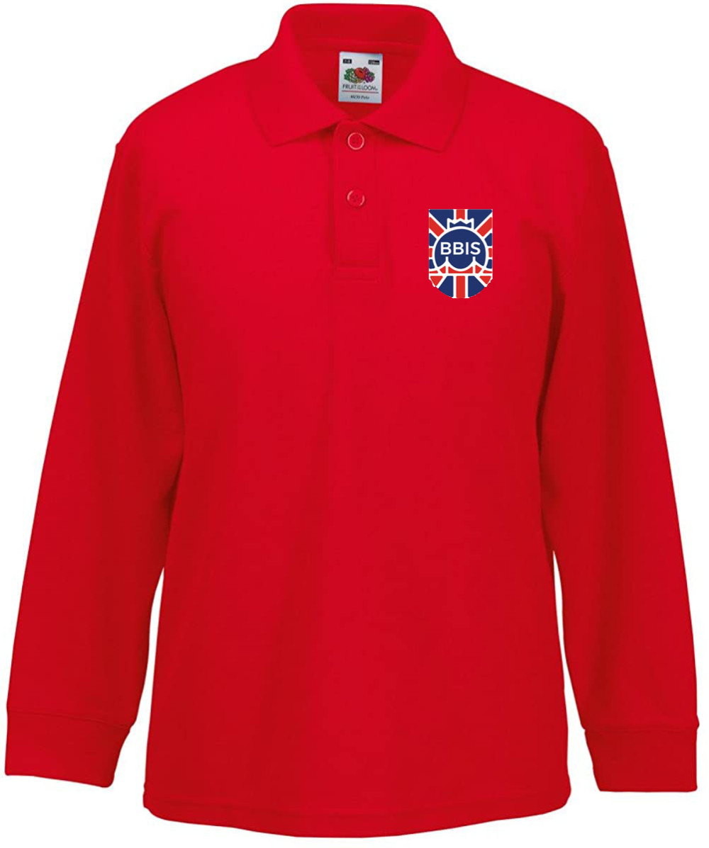 Red Long Sleeve Polo EYFS - bbisuniform.hu