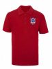 Red Cotton Polo with embroidered school badge EYFS 